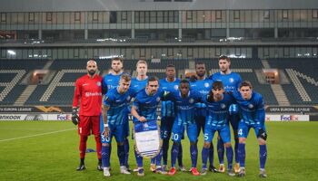 KAA Gent ahead of their Europa League group game in 2020 against Slovan Liberec