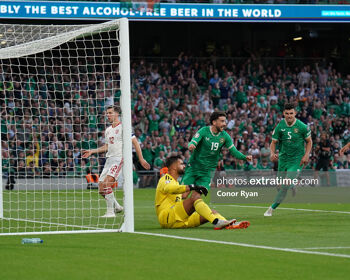 Mikey Johnston of Republic of Ireland turns away to celebrate after he opened the scoring