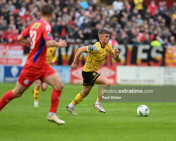Adam Murphy in action for St Pat's against Shelbourne in May 2023