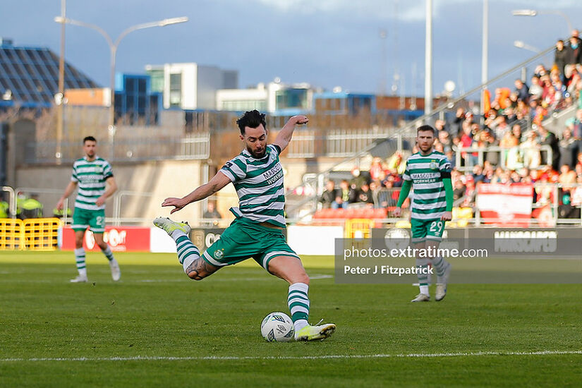 Richie Towell scored on the double for the Hoops against the Saints to take his season tally to four