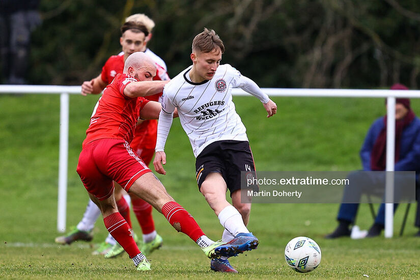 Daniel McGrath of Bohemians on the ball. Bohemians vs Shelbourne, Pre Season Friendly, AUL Dublin 21st January 2022,