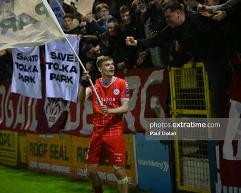 Sean Gannon (pictured in Tolka Park) must serve a three match ban following his red card in Gibraltar in the Conference League qualifier against St Joseph's