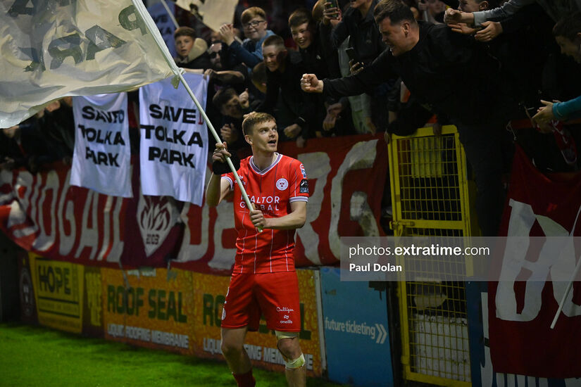 Sean Gannon (pictured in Tolka Park) must serve a three match ban following his red card in Gibraltar in the Conference League qualifier against St Joseph's