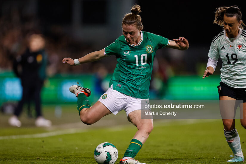 Emily Murphy on Ireland debut against Wales in Tallaght, 27th February 2024