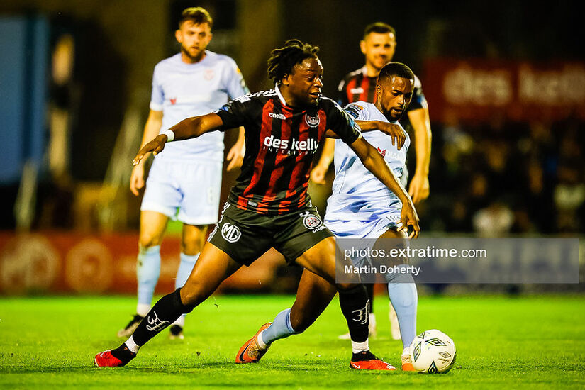 Jonathan Afolabi in action against Derry City last month