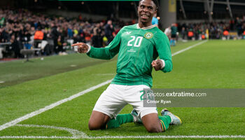 Chiedozie Ogbene Republic of Ireland celebrates after scoring