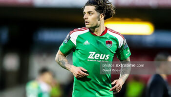 Ruairi Keating in action for Cork City