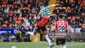 Action from Rovers 2-0 away win over Derry City  in May