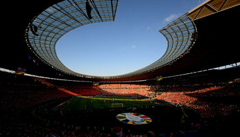 General view inside the stadium during the UEFA EURO 2024 group stage match between Netherlands and Austria at Olympiastadion on June 25, 2024 in Berlin