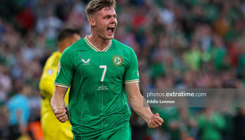 Evan Ferguson scores for Ireland against Gibraltar