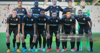 St Patrick's Athletic line up before their 2-0 defeat at the hands of CSKA Sofia.