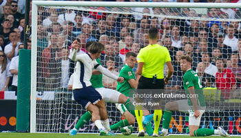 Jack Grealish scores England's second goal during the UEFA Nations League game between the Republic of Ireland and England 7th September 2024