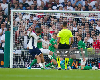 Jack Grealish scores England's second goal during the UEFA Nations League game between the Republic of Ireland and England 7th September 2024