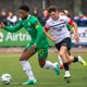 Daniel Okwute in action for Kerry against Ringmahon Rangers in the FAI Cup earlier this year