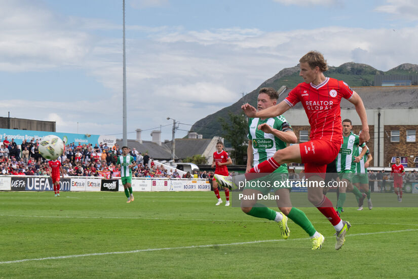 Shelbourne's Harry Wood in action against Bray Wanderers on Sunday, 21 July 2024.