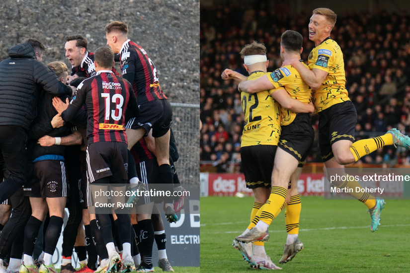 Bohs and Pats goal celebrations from Dalymount Park