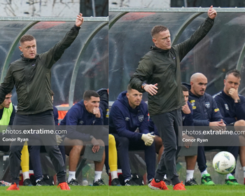 Damien Duff in the dugout in Dalymount during his team's 1-0 FAI Cup defeat to Bohemians