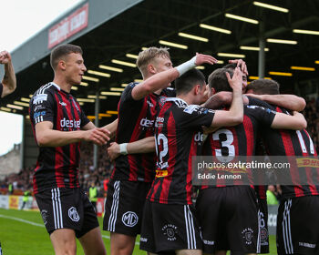Celebration time in Dalymount Park for the league leaders