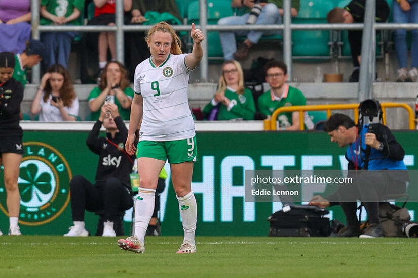 Amber Barrett bagged a brace and could well booked a berth on the plane to the World Cup