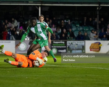 Bray Wanderers duo Jimmy Corcoran (left) and Cole Omorehiomwan