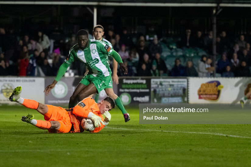 Bray Wanderers duo Jimmy Corcoran (left) and Cole Omorehiomwan