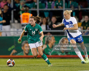 Heather Payne in action against Finland