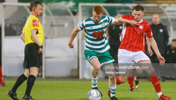 Rory Gaffney on the ball in Tallaght in May in the 3-1 win over Sligo Rovers