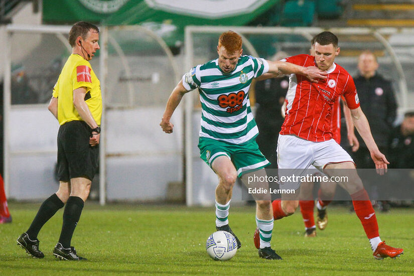 Rory Gaffney on the ball in Tallaght in May in the 3-1 win over Sligo Rovers