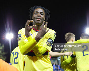 Emmanuel James of Longford Town celebrates