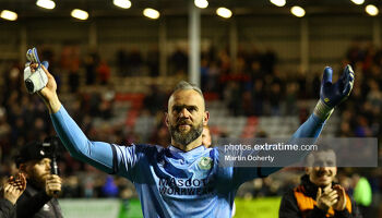 Alan Mannus after Rovers' 2-0 win in Dalymount Park back in April