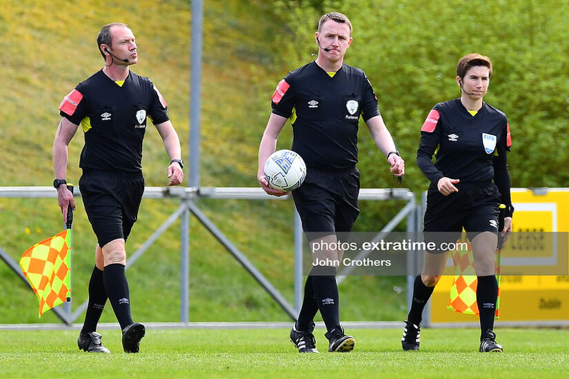 Damien MacGraith is the referee for the FAI Cup Final between Derry City and Shelbourne
