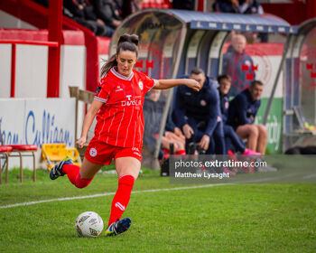 Alex Kavanagh in action for Shelbourne during their 0-0 draw with Shamrock Rovers on Saturday, 13 April 2024.