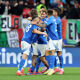 Nicolo Barella of Italy celebrates scoring his team's second goal with teammates during the UEFA EURO 2024 group stage match between Italy and Albania at Football Stadium Dortmund on June 15, 2024 in Dortmund, Germany.