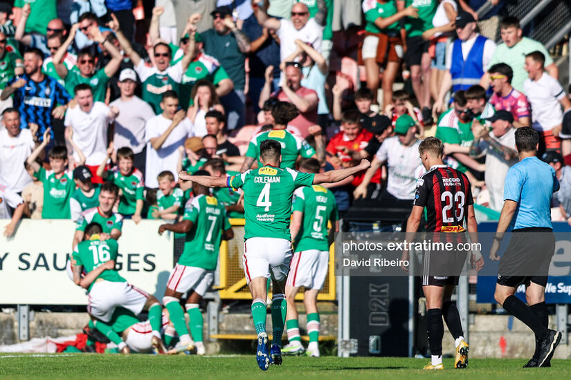 Cian Coleman celebrates against Bohemians