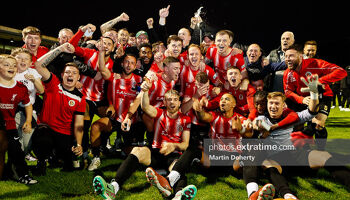 Lucan United celebrate after winning the Charlie Cahill Cup last season