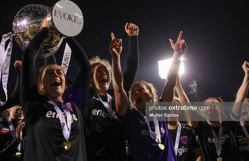 Party time for Wexford Youths after winning the cup final