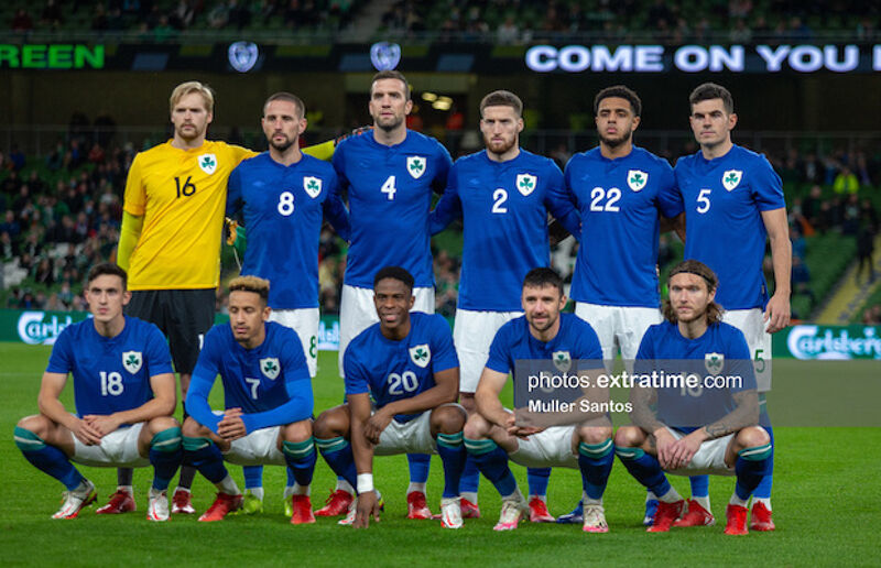 The Boys in Green in blue ahead of kick-off against Qatar