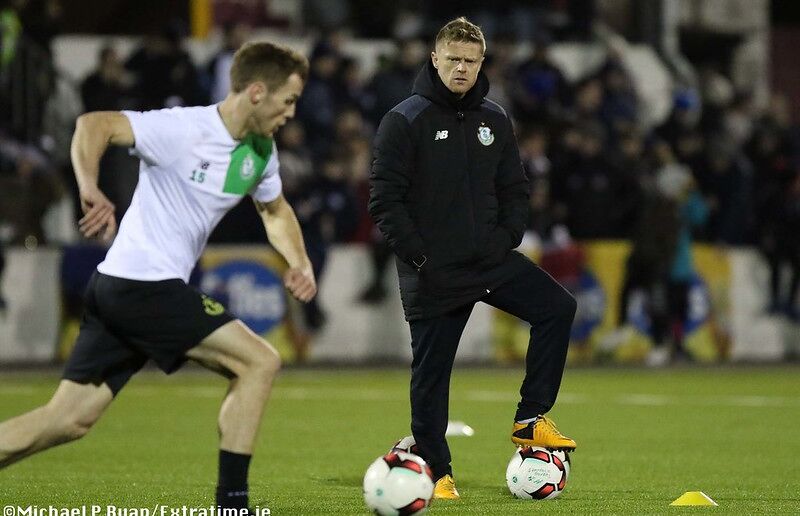 Damien Duff, pictured here in his coaching role with Shamrock Rovers, has been appointed as the new Shelbourne manager