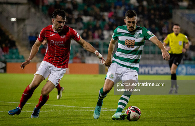 Aaron Greene in Shamrock Rovers 2-0 win over Sligo Rovers last Friday