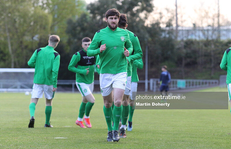 Aaron Barry of Bray Wanderers during the warm up in last week's game with UCD.
