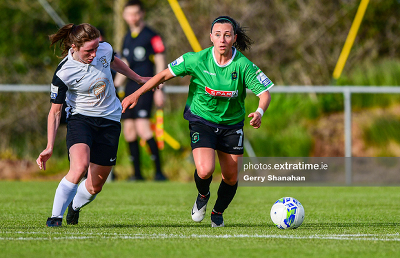 Megan Smyth-Lynch in action for Peamount United during the 2021 WNL season.