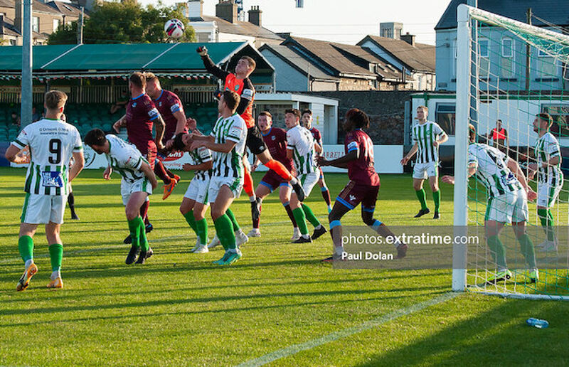 Action from the scoreless draw in the Carlisle Grounds between the sides last July