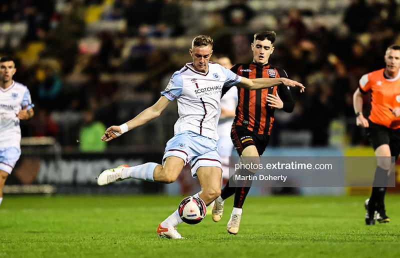 Killian Phillips in action for Drogheda United against Bohemians during the 2021 season.