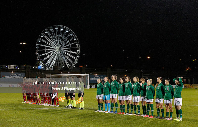 Ireland line up against Georgia in Tallaght last November