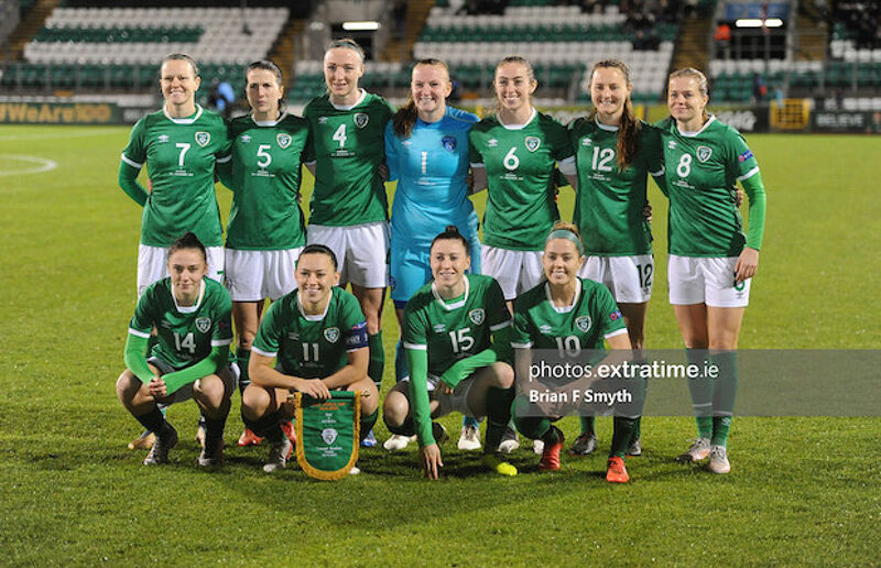 The Ireland starting XI from their 11-0 win over Georgia in Tallaght Stadium last November