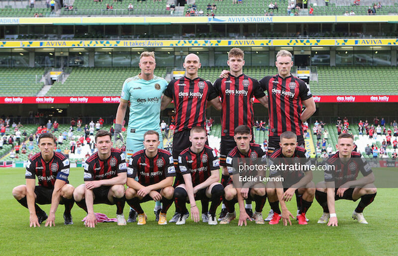 Bohs team ahead of kick-off in the second leg against Stjarnan