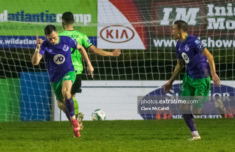 Aaron McEneff celebrating