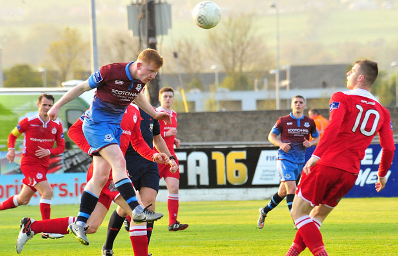 Aaron Molloy in action for Drogheda United during a First Division encounter with Shelbourne in 2016