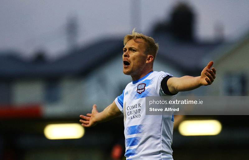 Conor McCormack in action for Galway United during the 2021 season.