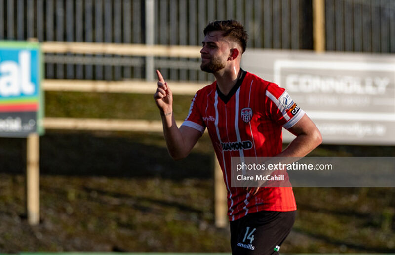 Will Patching was on  the scoresheet as Derry City had a comprehensive victory over UCD